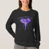 Alzheimer Awareness Elephant Family Memories T-shirt (Voorkant)