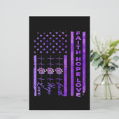 Alzheimer Awareness Faith Hope Love Paars Briefpapier (Staand voorkant)