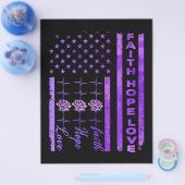 Alzheimer Awareness Faith Hope Love Paars Flyer (Enkel)