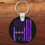 Alzheimer Awareness Faith Hope Love Paars Sleutelhanger (Voorkant)