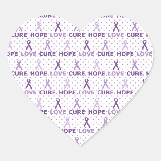 Alzheimer Awareness Hart Sticker (Voorkant)