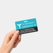 Alzheimer Awareness ID geduld pvc badge (Handheld)