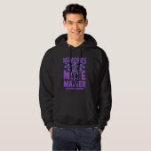 Alzheimer Awareness Memories Matter Paarse Elepha Hoodie (Voorkant volledig)