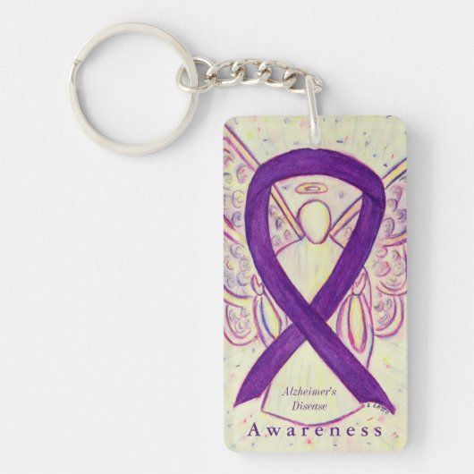 Alzheimer Awareness of Ribbon Sleutelhanger (Voorkant)