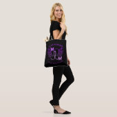 Alzheimer Awareness Paarse Butterflies Canvas tas (Op model)