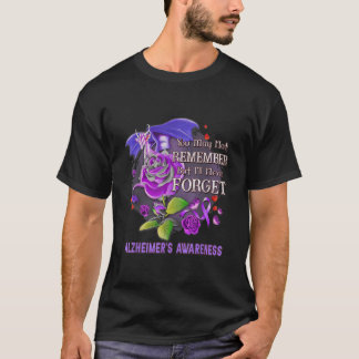 Alzheimer Awareness Paarse Ribbon Products Nooit T-shirt