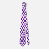 Alzheimer Awareness Paarse Ribbon. Stropdas (Voorkant)