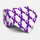 Alzheimer Awareness Paarse Ribbon. Stropdas (Opgerold)