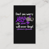 Alzheimer Awareness Pap Elefant Family Support Visitekaartje (Voorkant)