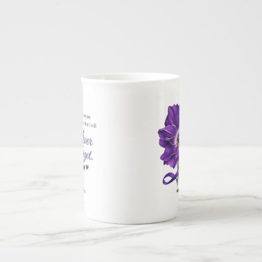 Alzheimer Awareness Porselein Kop (Voorkant)