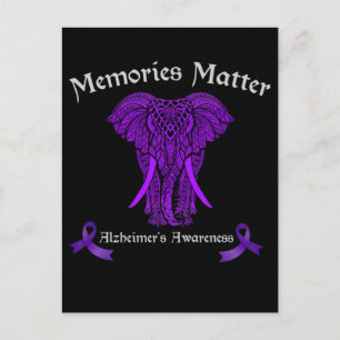 Alzheimer Awareness Support Memories Elephant Briefkaart