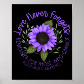 Alzheimer Awareness T-shirt voor mannen en vrouwen Poster (Voorkant)