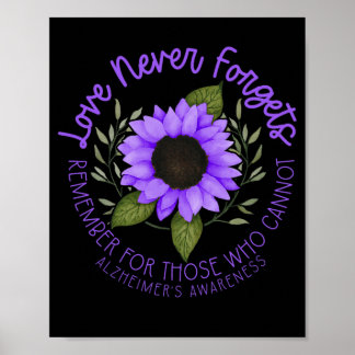 Alzheimer Awareness T-shirt voor mannen en vrouwen Poster