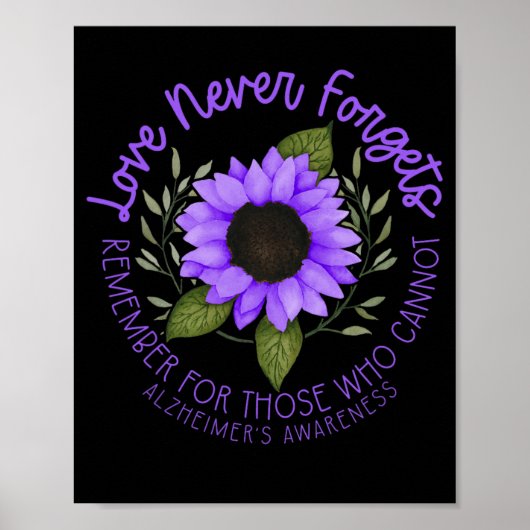 Alzheimer Awareness T-shirt voor mannen en vrouwen Poster (Voorkant)