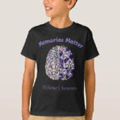 Alzheimer Bewustheid Bloedkleurige hersenen T-shirt (Voorkant)