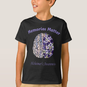 Alzheimer Bewustheid Bloedkleurige hersenen T-shirt