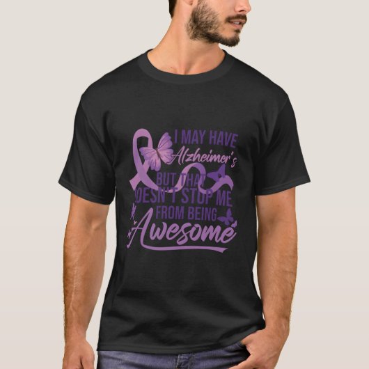 Alzheimer Bewustwordingsmaand Ik kan Alzheimer heb T-shirt (Voorkant)