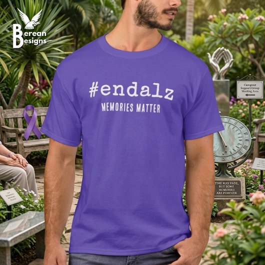 Alzheimer bewustzijn hashtag Einde Alzheimer T-shirt