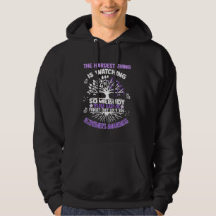 Alzheimer Bewustzijn Liefde Ondersteuning Paarse L Hoodie
