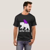 Alzheimer Bewustzijn Mama Beer Alzheimer Paarse T-shirt (Voorkant volledig)