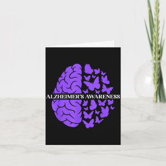 Alzheimer bewustzijn ondersteuning paarse hersenen kaart