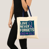 alzheimer bewustzijn paarse lintdementie moeder tote bag (Voorkant (product))
