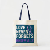 alzheimer bewustzijn paarse lintdementie moeder tote bag (Voorkant)