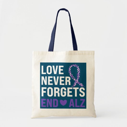 alzheimer bewustzijn paarse lintdementie moeder tote bag (Voorkant)