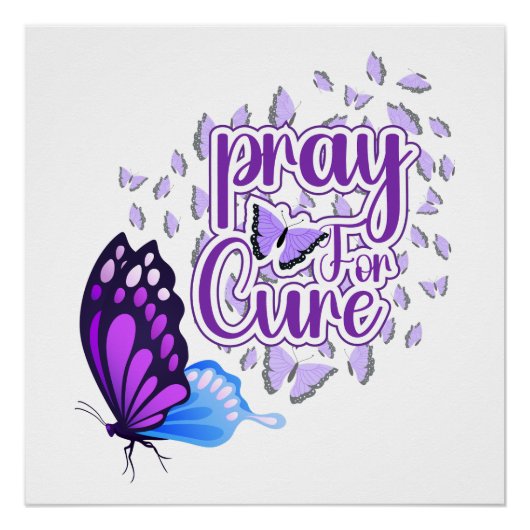 Alzheimer bewustzijn paarse perfect poster (Voorkant)