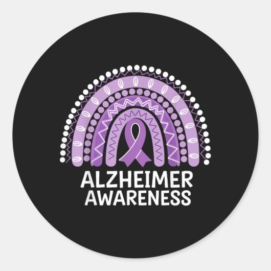 Alzheimer Bewustzijn Ronde Sticker (Voorkant)