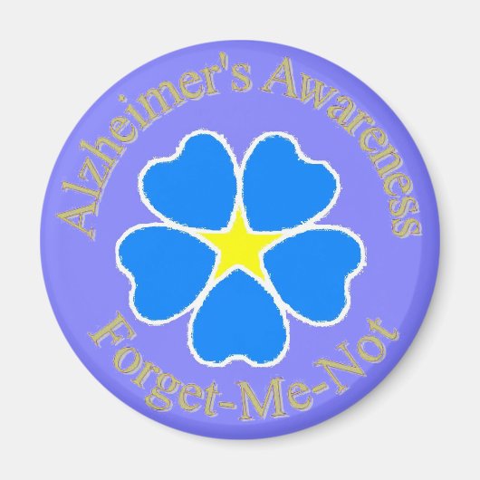 Alzheimer Bewustzijn vergeet me niet Magneet (Voorkant)