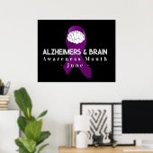 Alzheimer & Brain Awareness Maand Juni 2024 Poster (Thuiskantoor)