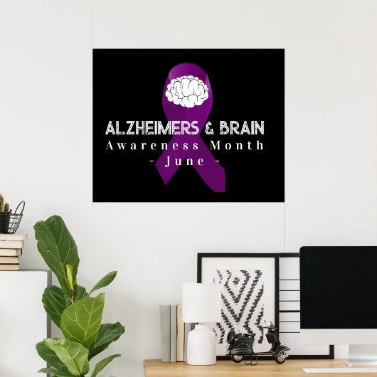 Alzheimer & Brain Awareness Maand Juni Poster (Thuiskantoor)