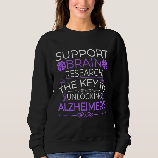 Alzheimer Brain Injury Design Purple Alzheimers Aw Trui (Voorkant)