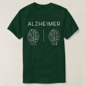 Alzheimer brein versus normaal brein bewustzijn t-shirt (Design voorkant)