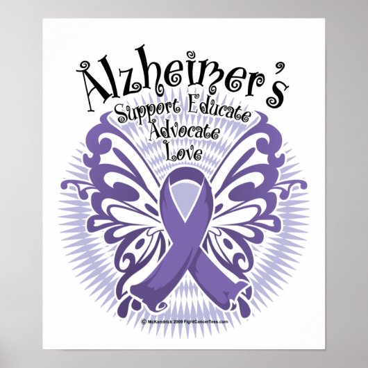 Alzheimer Butterfly 3 Poster (Voorkant)