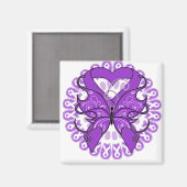 Alzheimer Butterfly Circle of Ribbons Magneet (Voorkant / Achterkant)