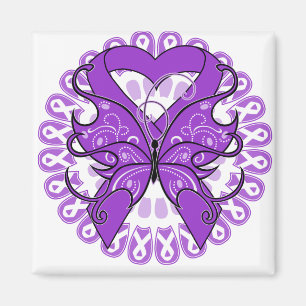 Alzheimer Butterfly Circle of Ribbons Magneet