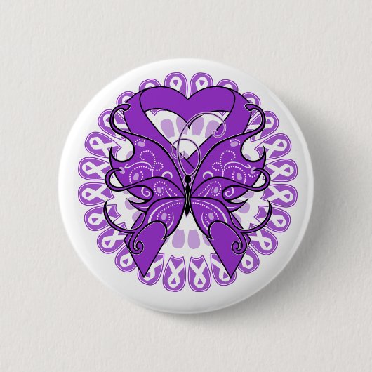 Alzheimer Butterfly Circle of Ribbons Ronde Button 5,7 Cm (Voorkant)