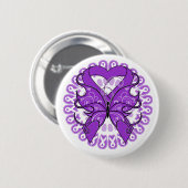 Alzheimer Butterfly Circle of Ribbons Ronde Button 5,7 Cm (Voorkant /achterkant)