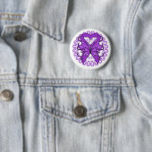 Alzheimer Butterfly Circle of Ribbons Ronde Button 5,7 Cm (In situ)