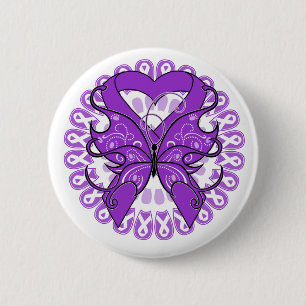 Alzheimer Butterfly Circle of Ribbons Ronde Button 5,7 Cm