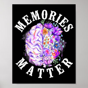 Alzheimer Dementie Bewustzijn Ondersteuning Vintag Poster
