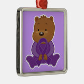 Alzheimer Disease Awareness Beer Keepslag Metalen Ornament (Rechts)