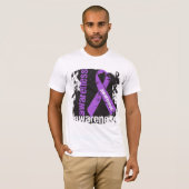 Alzheimer Disease Awareness Grunge Ribbon T-shirt (Voorkant volledig)