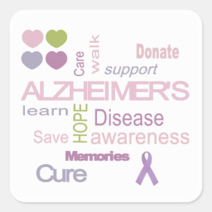 Alzheimer Disease Awareness Sticker