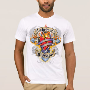 Alzheimer Disease Cross & Heart T-shirt