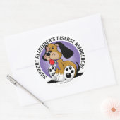 Alzheimer Dog Ronde Sticker (Envelop)
