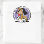 Alzheimer Dog Ronde Sticker (Tas)