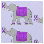 Alzheimer Elephant of Awareness and Hope Stof (Close Up)
